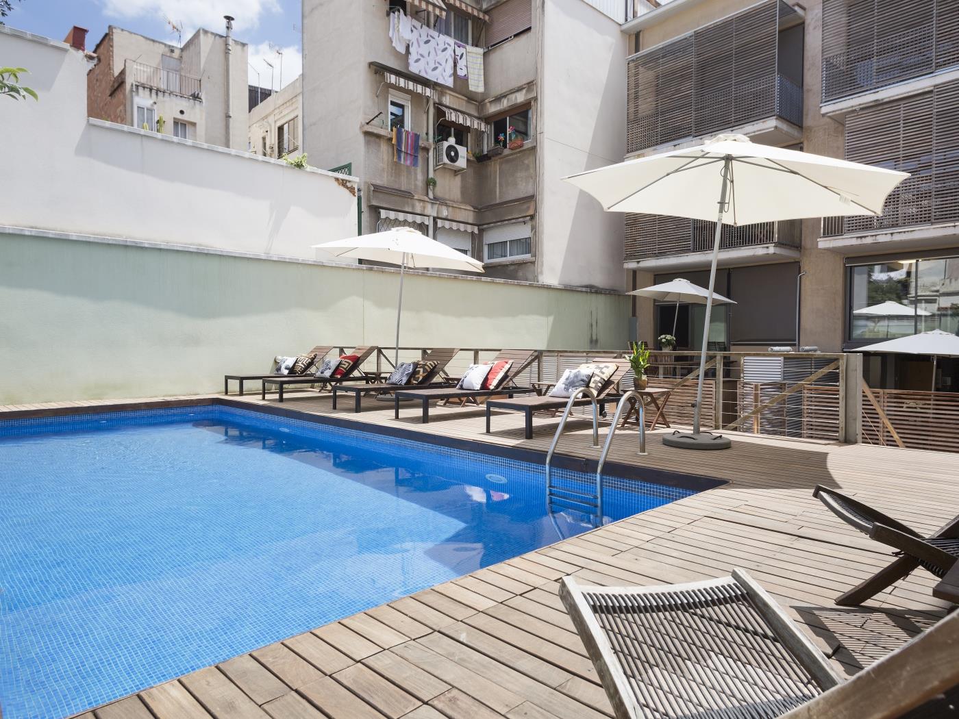 Gracia loft with privatve terrace and shared pool - My Space Barcelona Mieszkanie